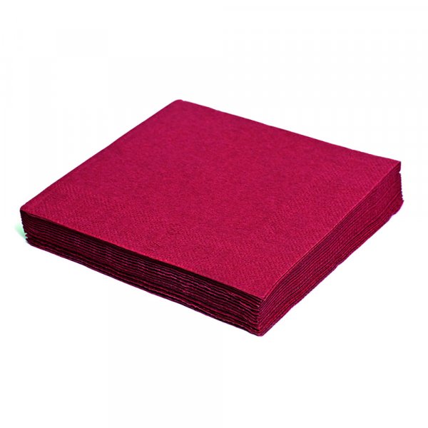250 Stück Servietten 24 x 24 cm 1/4 Falz 2-lagig bordeaux